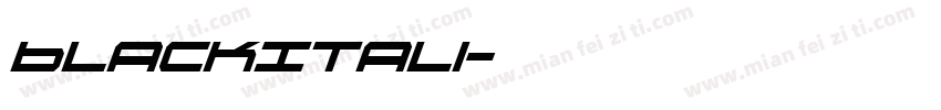 BlackItali字体转换