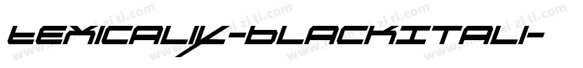 TexicaliX-BlackItali字体转换