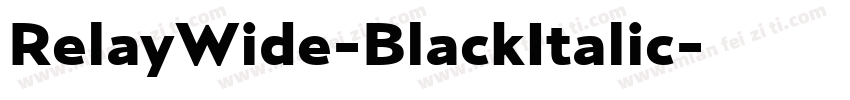 RelayWide-BlackItalic字体转换