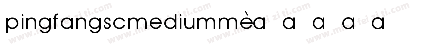 pingfangscmediumm字体转换