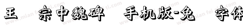 王汉宗中魏碑简手机版字体转换