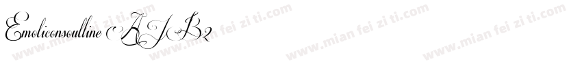 Emoticonsoutline-AJB2字体转换
