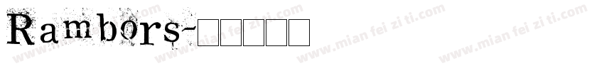 Rambors字体转换