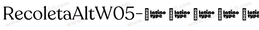 RecoletaAltW05字体转换