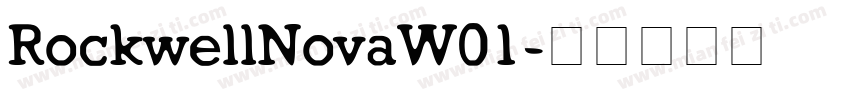 RockwellNovaW01字体转换