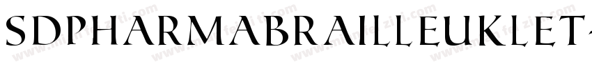SDPharmaBrailleUKLet字体转换