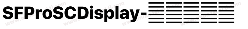 SFProSCDisplay字体转换