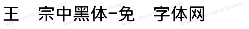 王汉宗中黑体字体转换