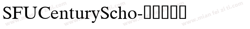 SFUCenturyScho字体转换