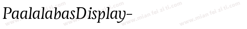 PaalalabasDisplay字体转换