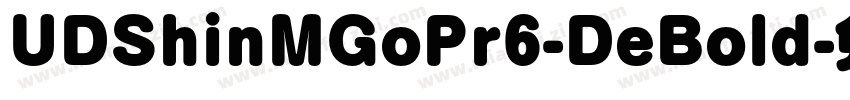 UDShinMGoPr6-DeBold字体转换