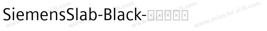 SiemensSlab-Black字体转换