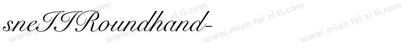 sneIIRoundhand字体转换