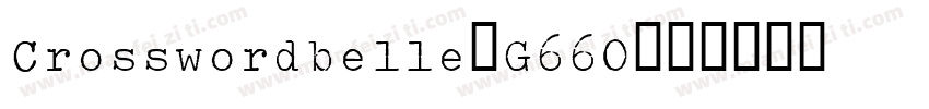 Crosswordbelle-G66O字体转换