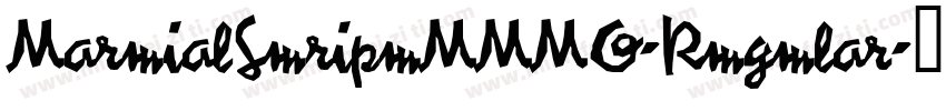 MartialScriptDEMO-Regular字体转换