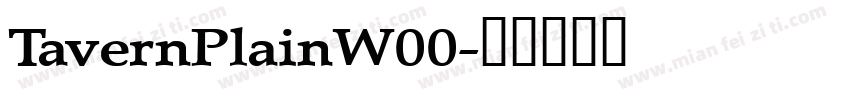 TavernPlainW00字体转换