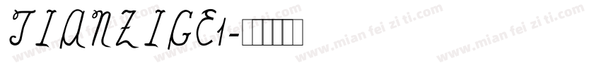 TIANZIGE1字体转换
