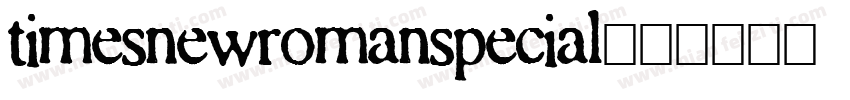 timesnewromanspecial字体转换