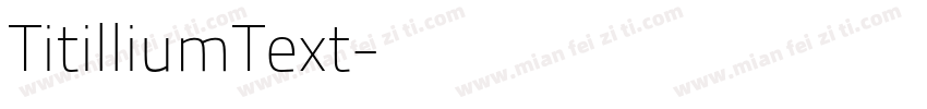 TitilliumText字体转换