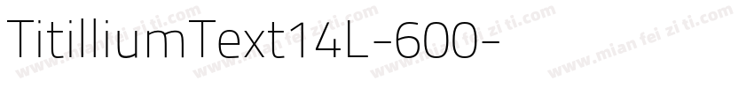 TitilliumText14L-600字体转换
