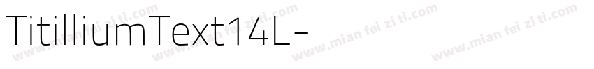 TitilliumText14L字体转换