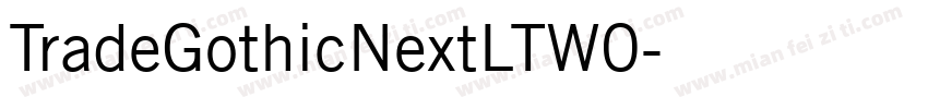 TradeGothicNextLTW0字体转换