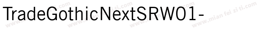 TradeGothicNextSRW01字体转换