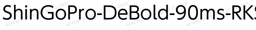 ShinGoPro-DeBold-90ms-RKSJ-H字体转换