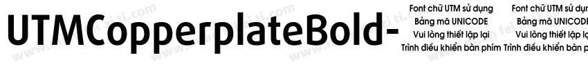 UTMCopperplateBold字体转换