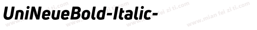 UniNeueBold-Italic字体转换