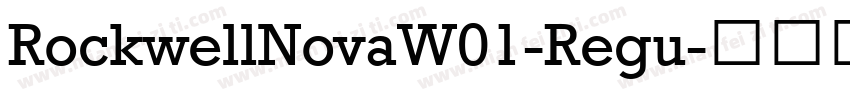 RockwellNovaW01-Regu字体转换