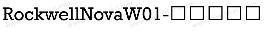 RockwellNovaW01字体转换