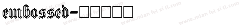 embossed字体转换