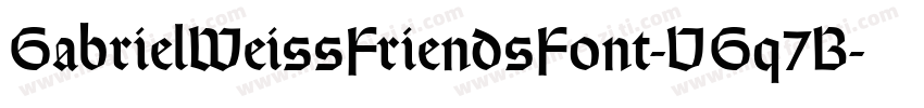 GabrielWeissFriendsFont-VGq7B字体转换