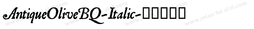 AntiqueOliveBQ-Italic字体转换