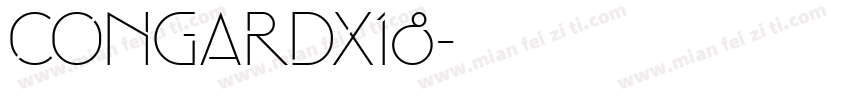 CONGARDX18字体转换