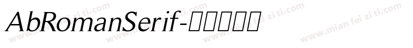 AbRomanSerif字体转换
