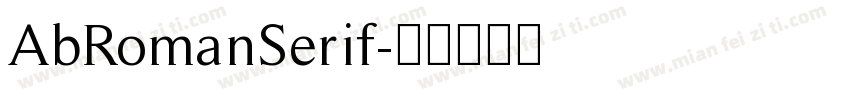 AbRomanSerif字体转换