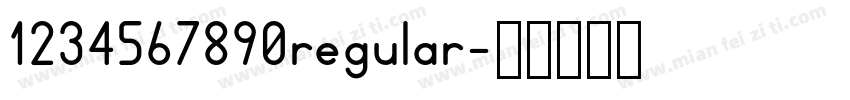 1234567890regular字体转换