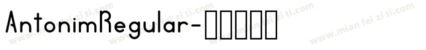 AntonimRegular字体转换