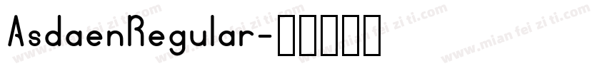 AsdaenRegular字体转换
