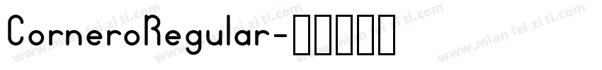 CorneroRegular字体转换