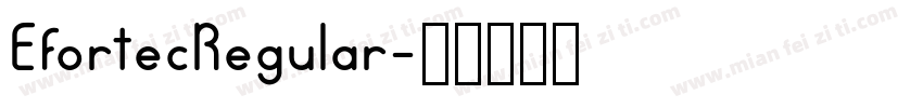 EfortecRegular字体转换