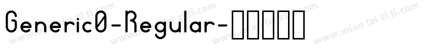 Generic0-Regular字体转换