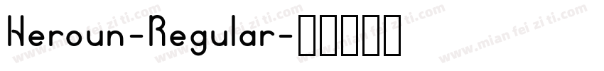 Heroun-Regular字体转换