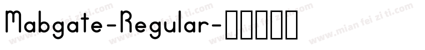 Mabgate-Regular字体转换