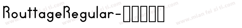 RouttageRegular字体转换
