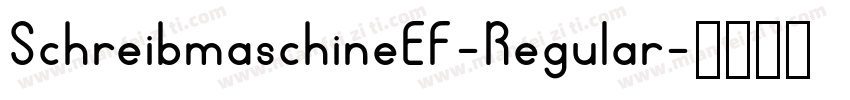 SchreibmaschineEF-Regular字体转换