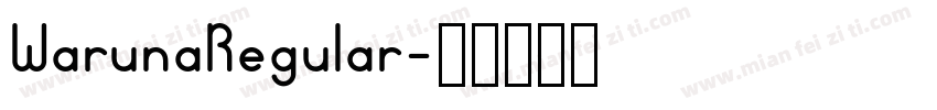 WarunaRegular字体转换
