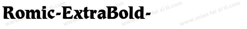Romic-ExtraBold字体转换